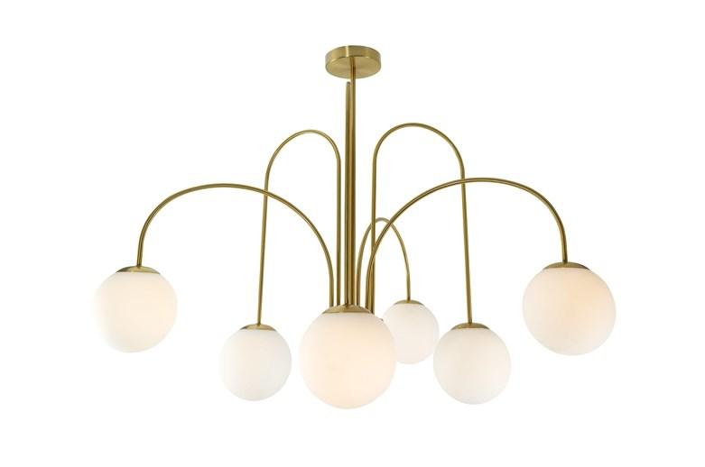 Loftlampe pendel KAFF 6×E27 - guld