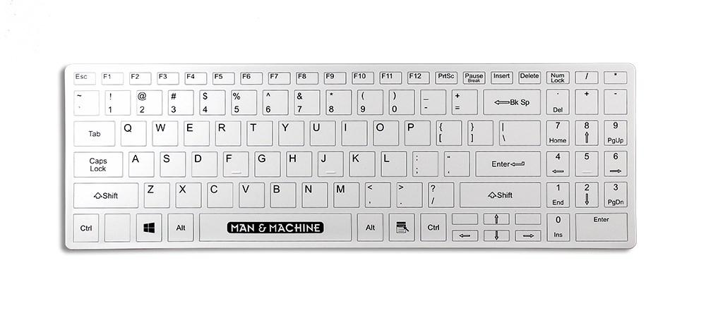 Baaske Medical tastatur - USB, QWERTY tysk, hvid, fuld størrelse billede