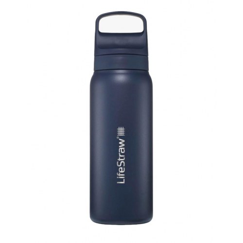 LifeStraw vandflaske med vandfilter 0,7 l - blå, rustfrit stål