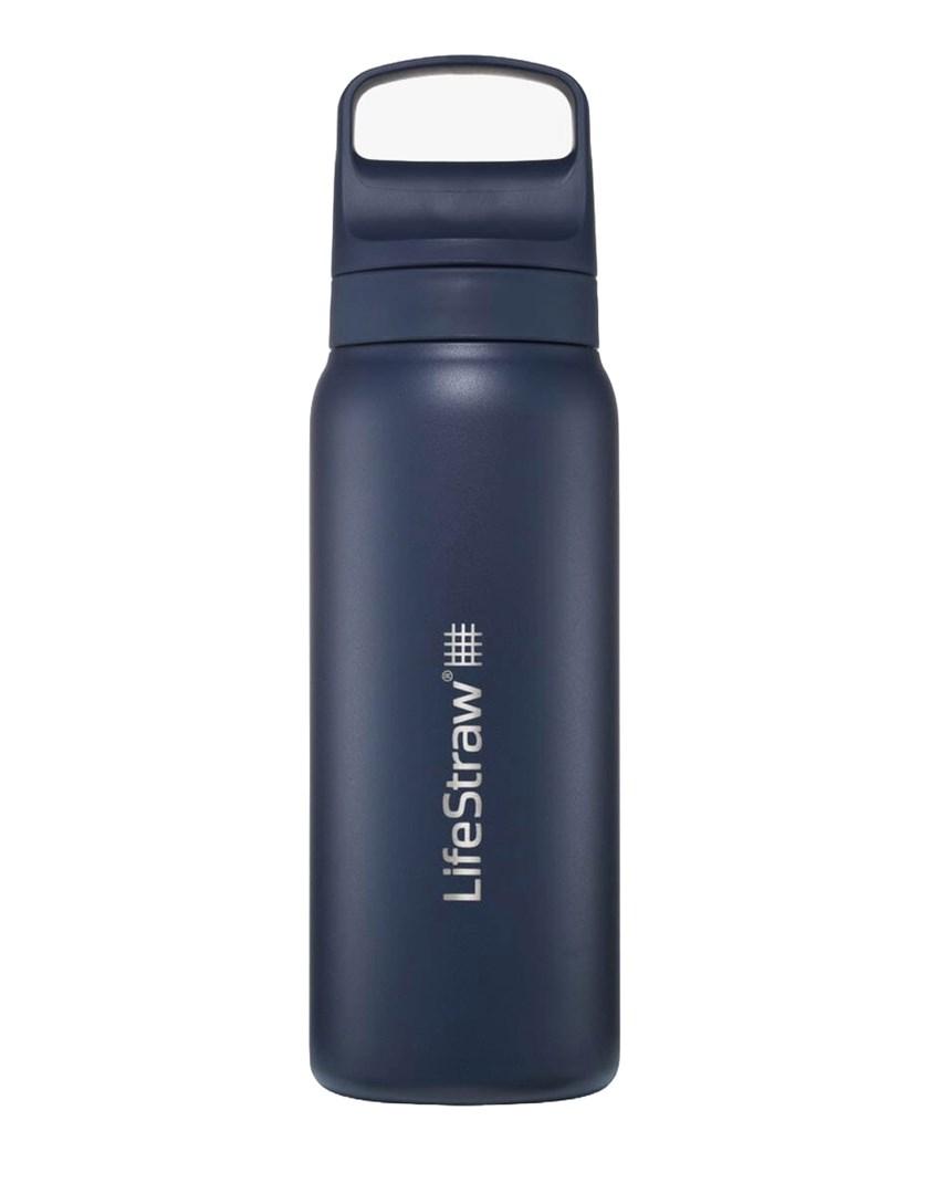 LifeStraw vandflaske med vandfilter 0,7 l - blå, rustfrit stål