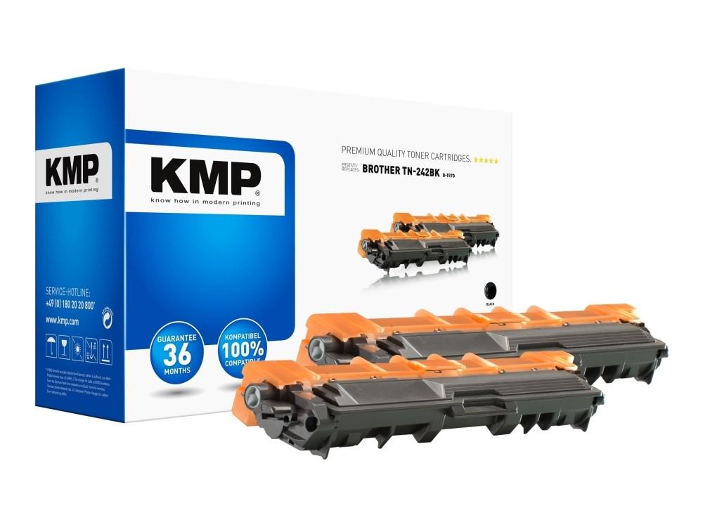 KMP toner til Brother TN-242BK - sort, dobbeltpakke, renoveret billede