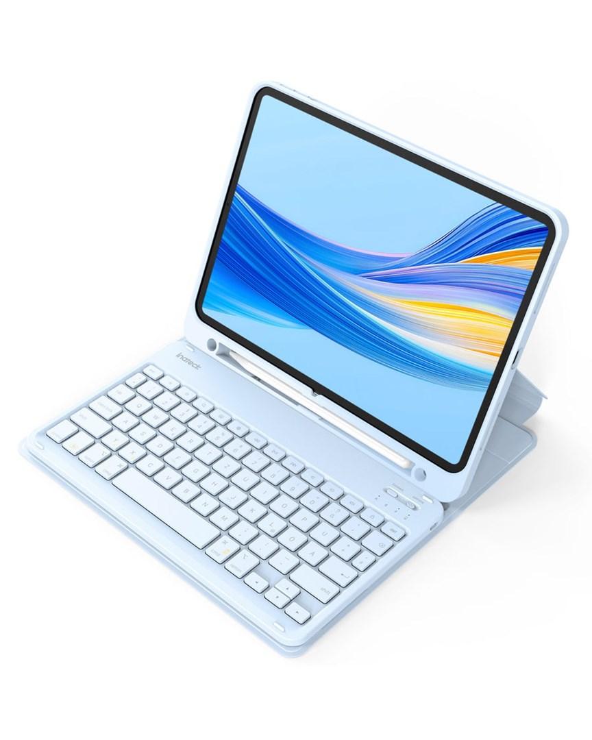 Inateck KB04002 Bluetooth tastaturcover med touchpad - blå