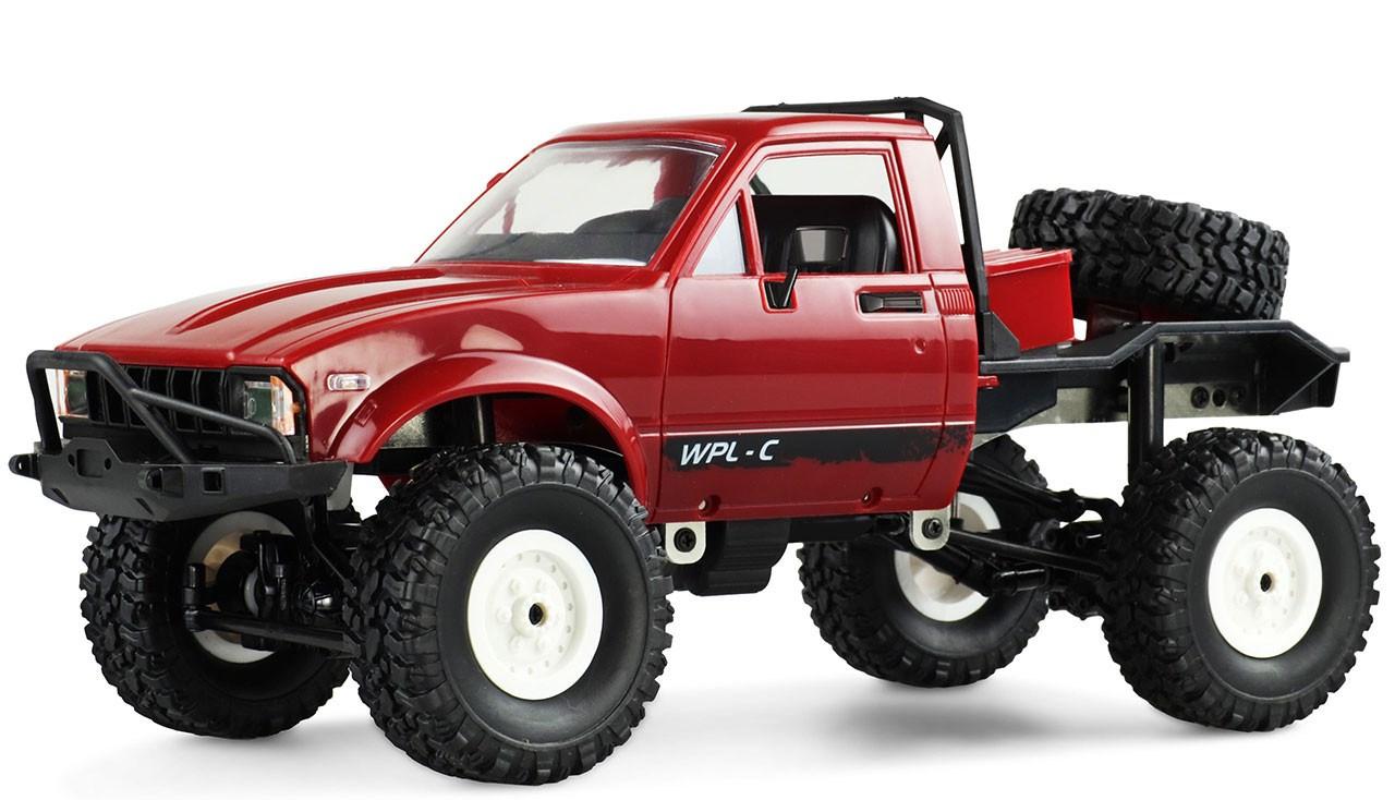 RC pickup truck 1:16 - elektrisk 4WD, RTR (rød/sort)