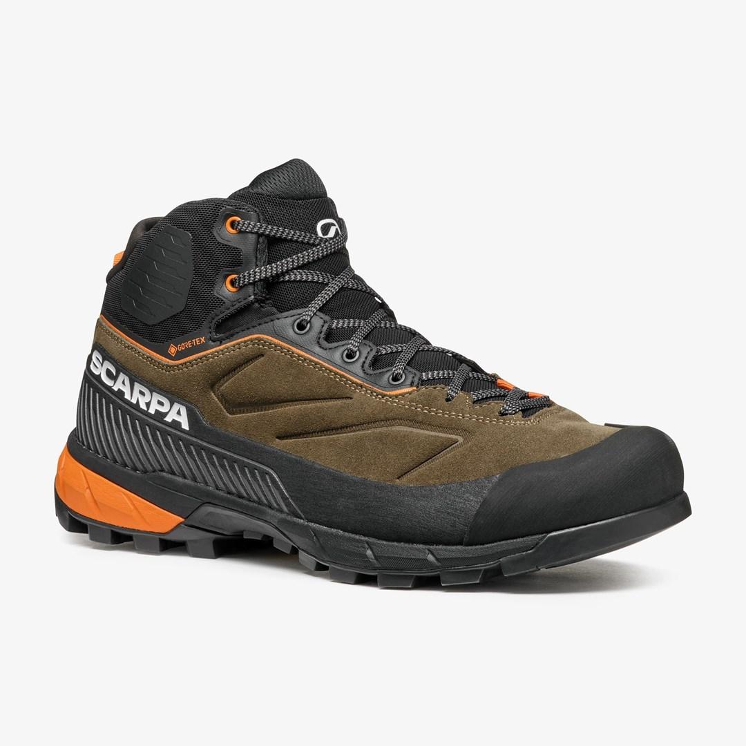 Scarpa Rapid XT Mid GTX vandrestøvle - 43,5 - Caribou Brown/Rust Orange