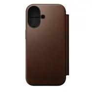 Modern Leather Folio læderetui til iPhone 17 - brun, kompatibelt med MagSafe