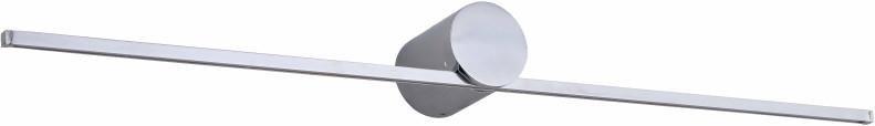 Væglampe med LED - moderne, slank L-form, IP44, krom