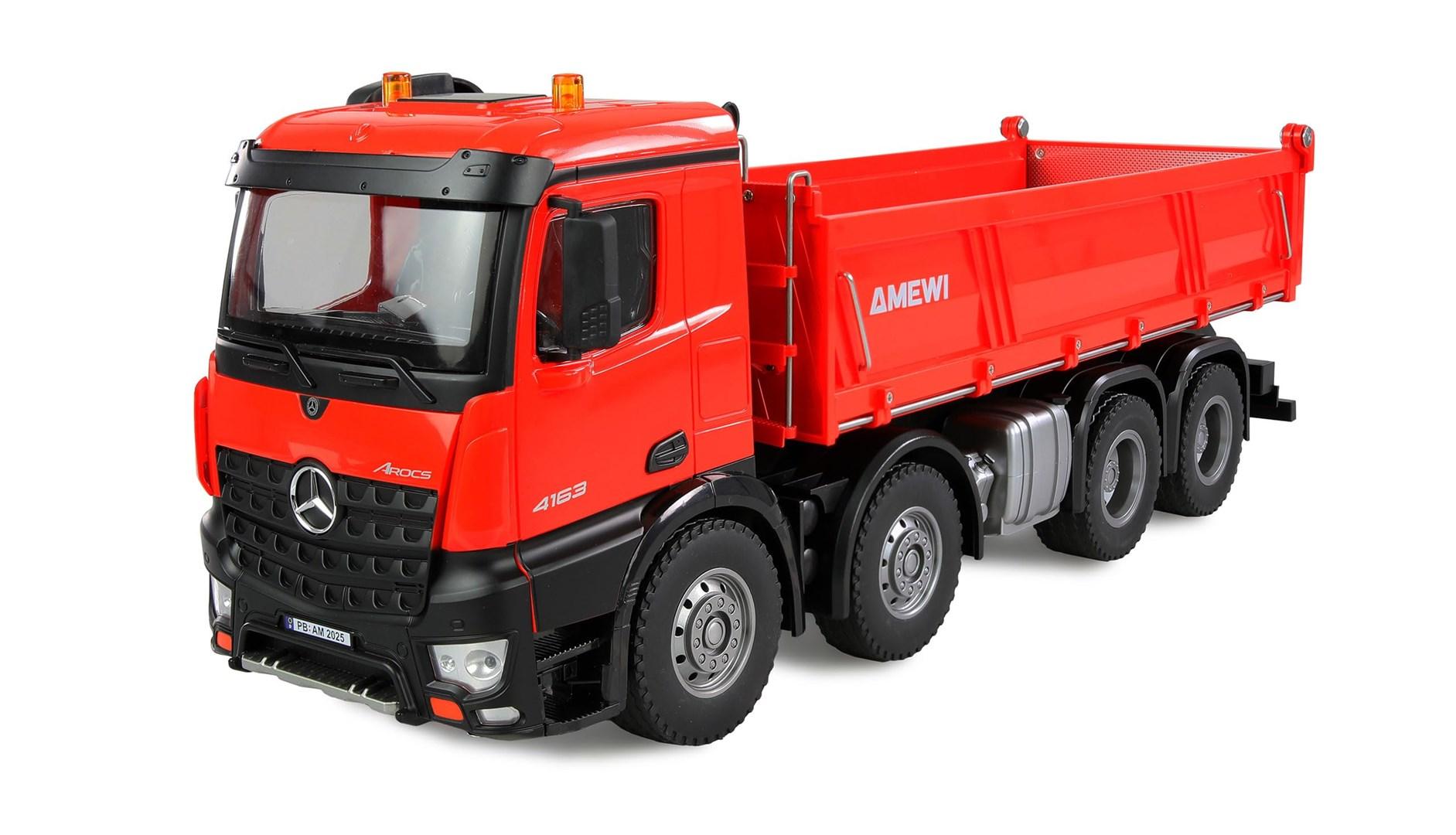 Amewi Mercedes Arocs tipbil 8x4/4 4WD - 1:18 fjernstyret lastbil