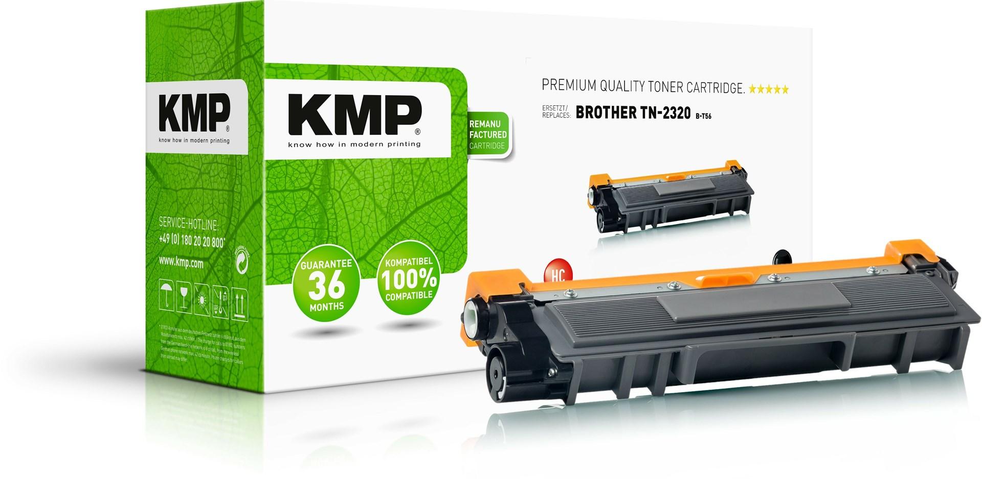 KMP B‑T56 sort tonerpatron - erstatter Brother TN2320, høj kapacitet billede