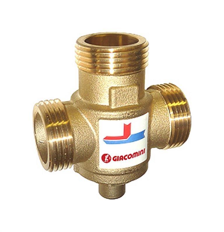 Giacomini R157A termostatisk 3-vejs ventil D25 - 60 °C, Kvs 3,2