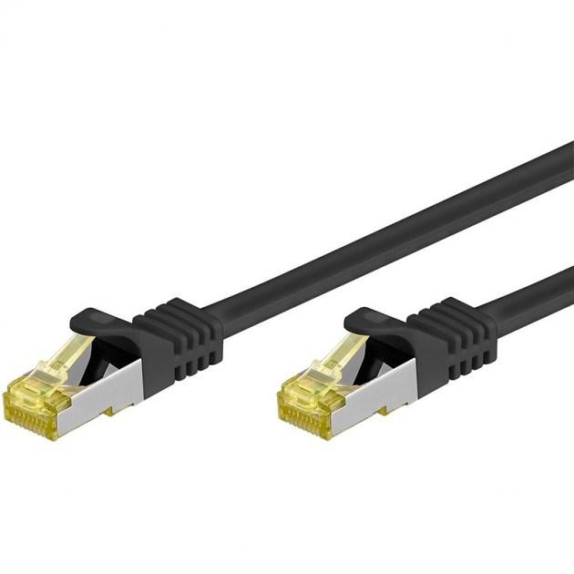 Cat7 netværkskabel S/FTP - RJ45 til RJ45, 30 m, sort billede
