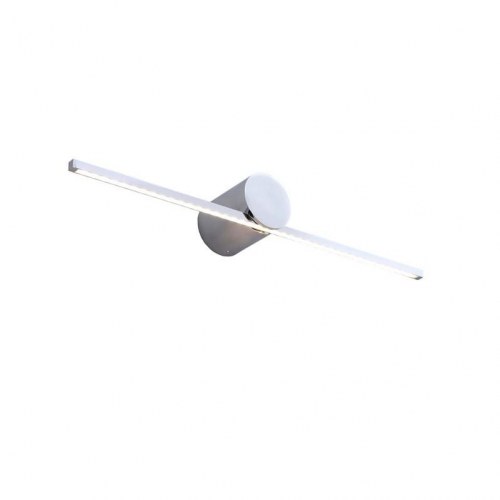 Væglampe med LED - Modern Slim M, IP44, krom