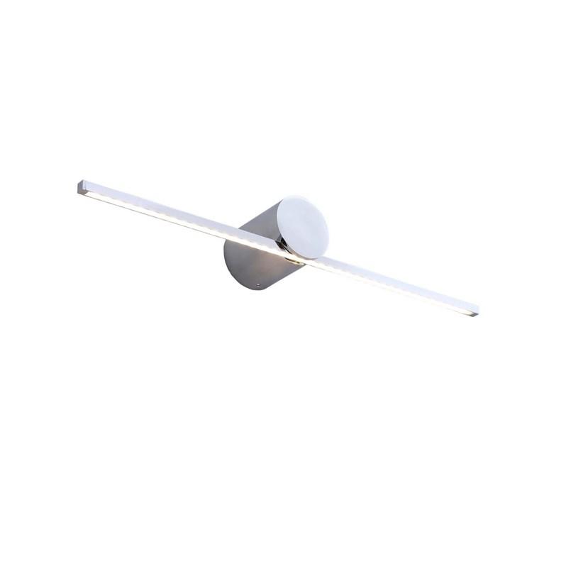 Væglampe med LED - Modern Slim M, IP44, krom