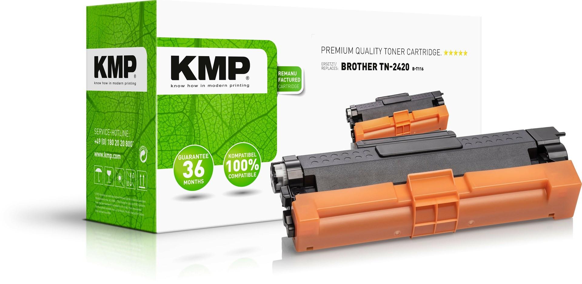 KMP B-T116 toner - kompatibel sort, erstatter Brother TN-2420