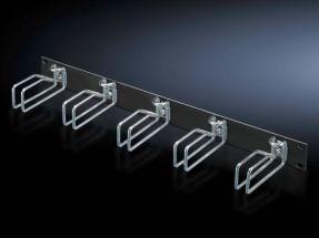 Rittal DK 5502.205 kabelholder-skinne, 19" - sølv/sort billede