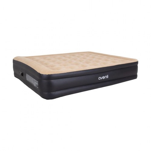 Oppustelig luftmadras med indbygget pumpe 203 × 157 × 47 cm - Avenli