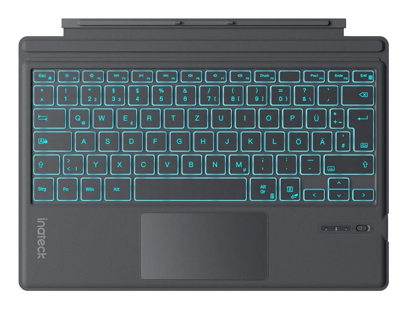 Inateck KB02027 tablet-tastatur med bagbelysning - grå (Apple)