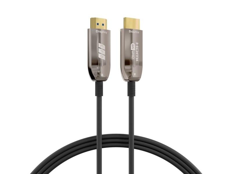 HDMI glasfiberkabel AOC - aktiv 8K 60 Hz, 48 Gbit/s, 30 m, sort billede