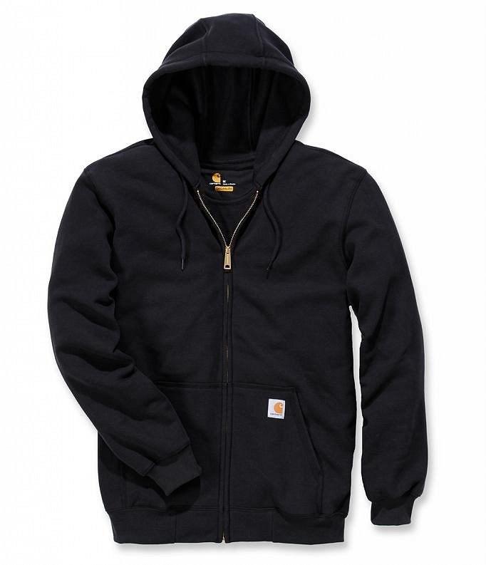 Carhartt Midweight hættetrøje med lynlås - sort
