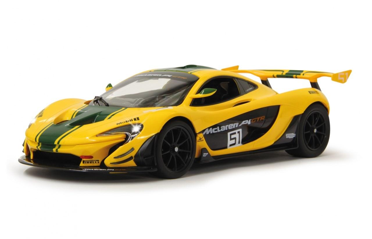 McLaren P1 GTR fjernstyret racerbil 1:14 - gul/sort