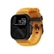 NOMAD Rocky Point rem til Apple Watch 46/49 mm - solgul med sort hardware
