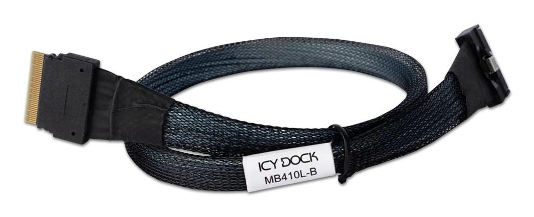 Icy Dock MB410L-B SAS-kabel 0,5 m - sort (MCIO 8i til SlimSAS 8i) billede