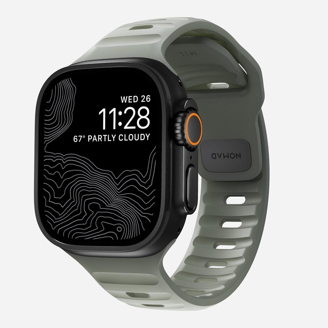 Nomad Sport Band - grå rem til Apple Watch (Coastal Rock) billede