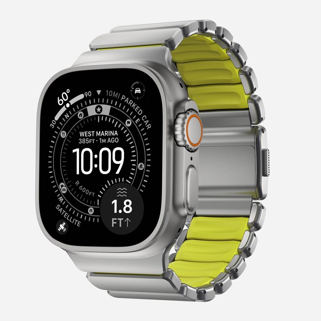Nomad Stratos Band - 49mm | Natural Titanium | Volt FKM
