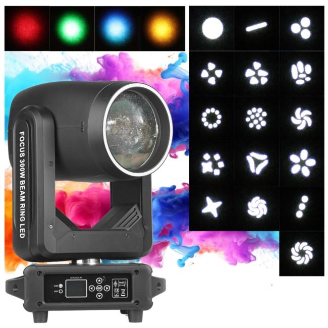 Light4Me Focus 300W Beam Ring LED - bevægelig hovedlampe til festlys