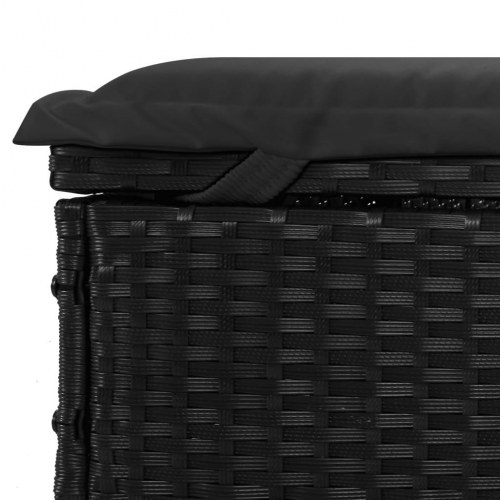 2-personers solseng foldbart tag 213x118x97 cm polyrattan sort (OUTLET A)