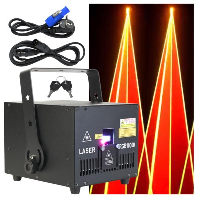 Laserprojektor 10 W RGB V2 - scenelys til fest og scene