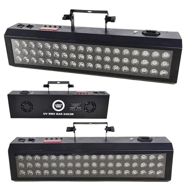 Light4Me UV DMX Bar 54×3W - UV lyseffekt til fest og scene