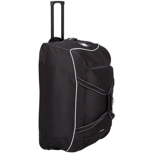 Trolley rejsetaske med hjul - sort
