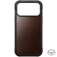 Nomad Rugged lædercover til iPhone 17 Pro Max - kompatibel med MagSafe, Horween-læder, rustic brown
