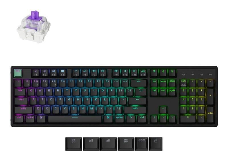 Keychron K10 HE - sort mekanisk tastatur med RGB