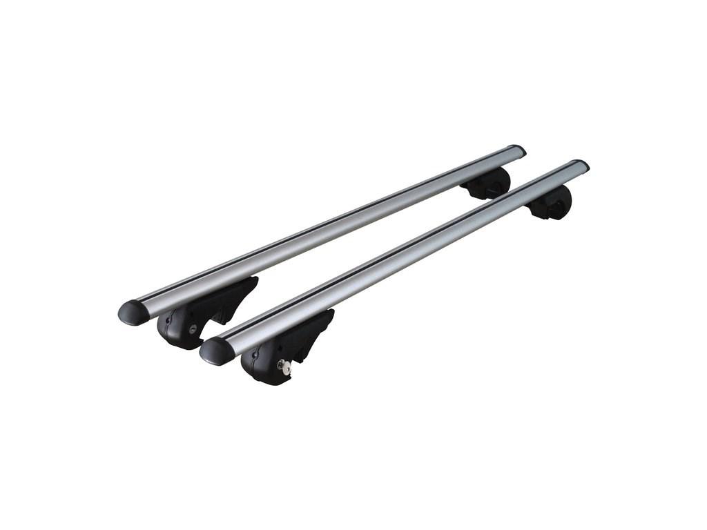 Tagbøjler i aluminium - 120 cm, låsbare - sort/sølv
