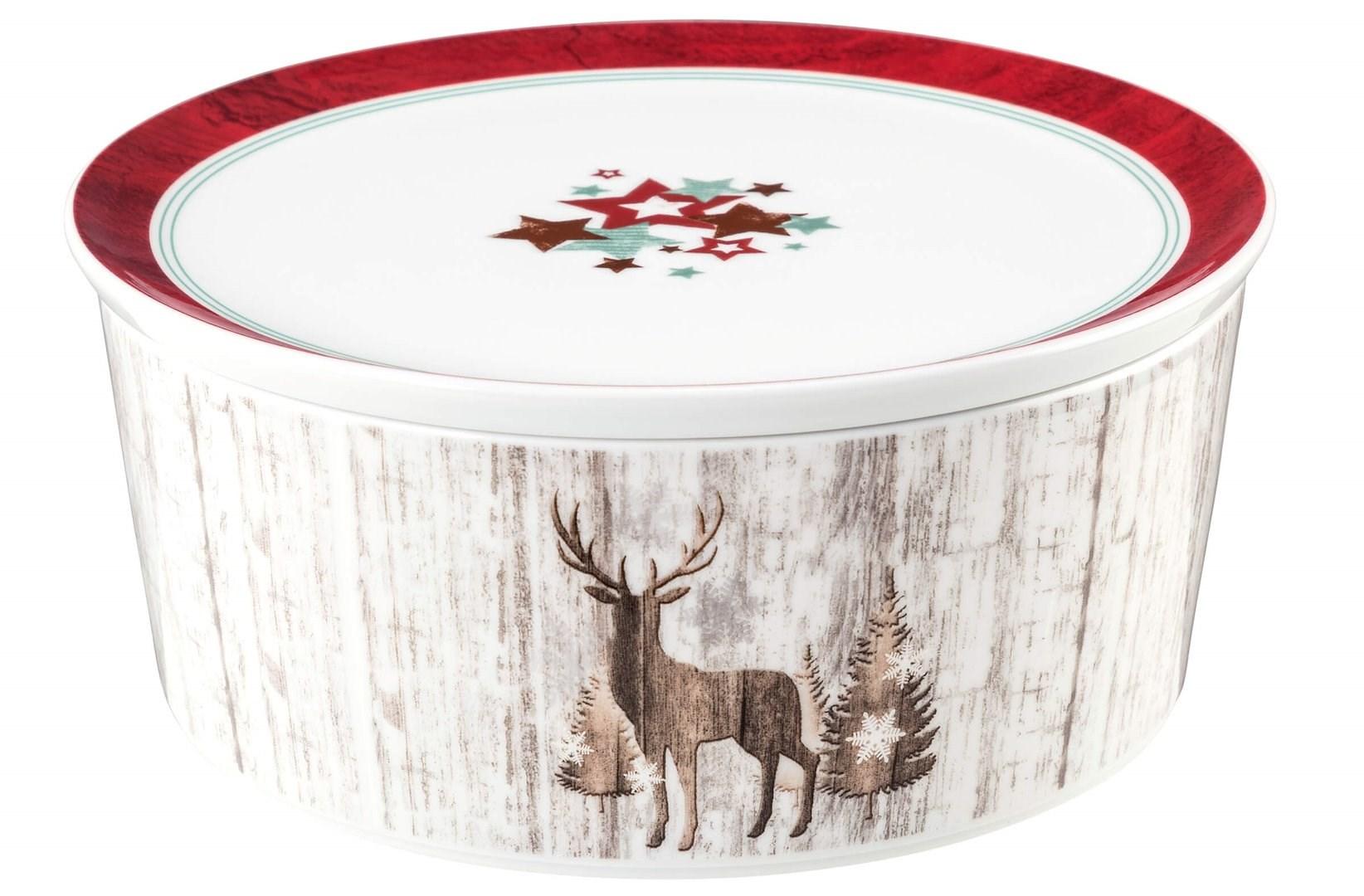 Seltmann Life Christmas skål med låg 21 × 9 cm - julemotiv