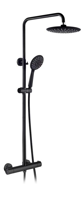 Sort termostat brusekolonne - Black Thermo Shower Column