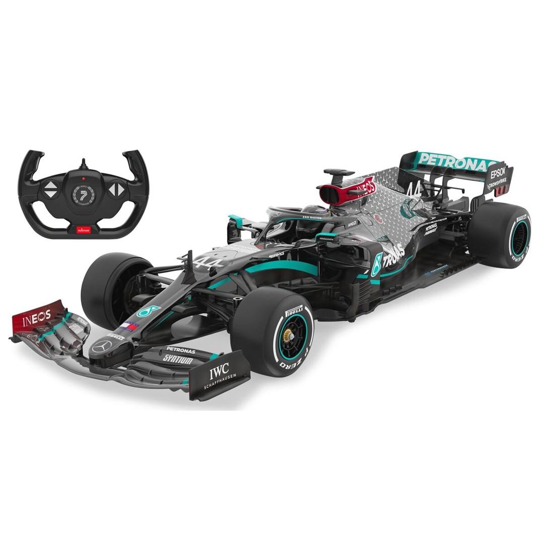 Fjernstyret racerbilsmodel 1:12 - elektrisk, 2,4 GHz (grå)