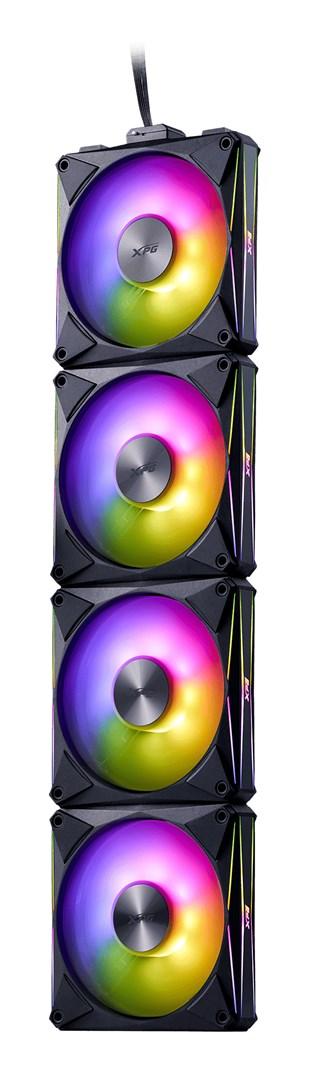 Lüfter XPG HURRICANE MAG 120 (120mm ARGB PWM Fan 4er Pack)BK retail