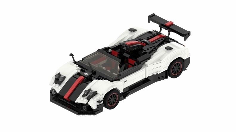 Byggesæt bil - Pagani Zonda sportsvogn i klodser billede