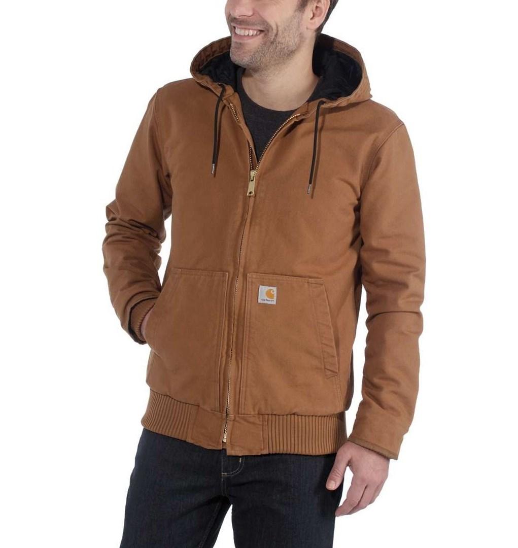 Carhartt Duck Active jakke - brun hættejakke til mænd
