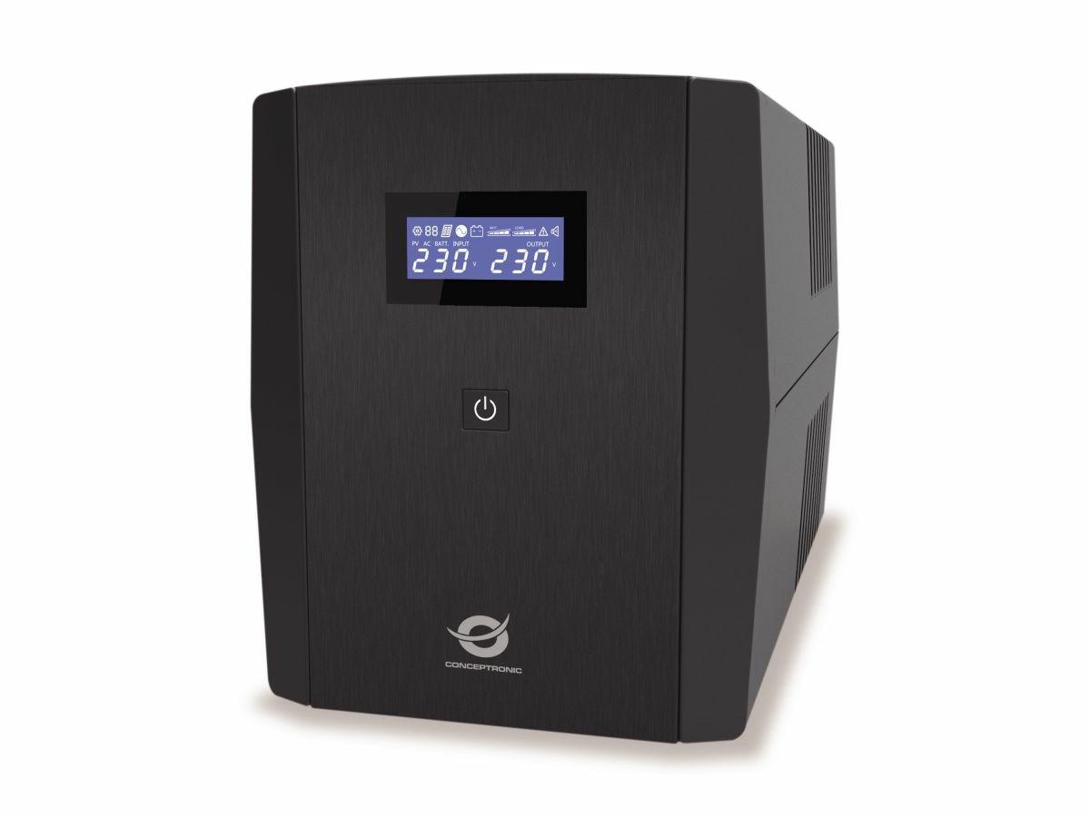 Conceptronic ZEUS08EM UPS 1500 VA / 900 W - IEC & Schuko, line-interactive billede