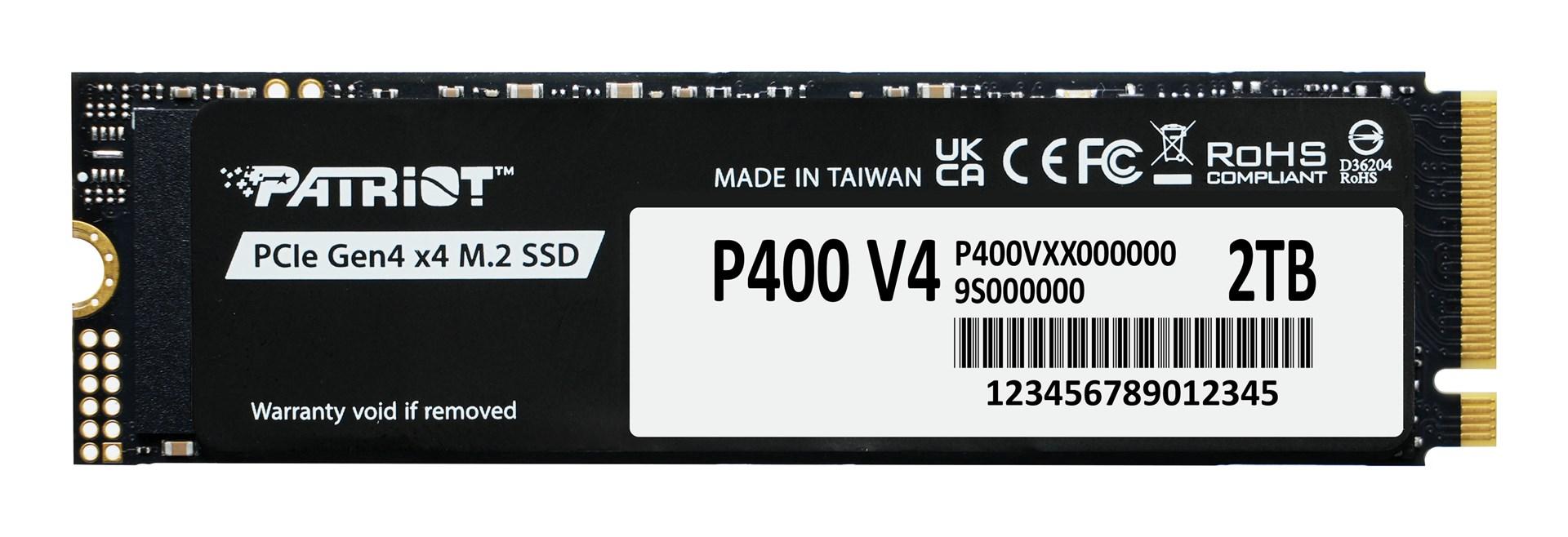 Patriot P400 V4 2 TB M.2 NVMe PCIe 4.0 SSD (2280) billede