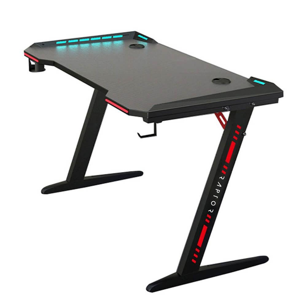 Gamingbord Raptor GT100 120 × 60 cm - RGB, sort billede