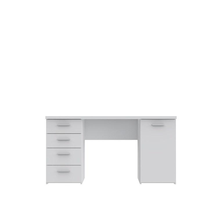 Skrivebord til gaming - hvid, 60 × 145 × 76,3 cm