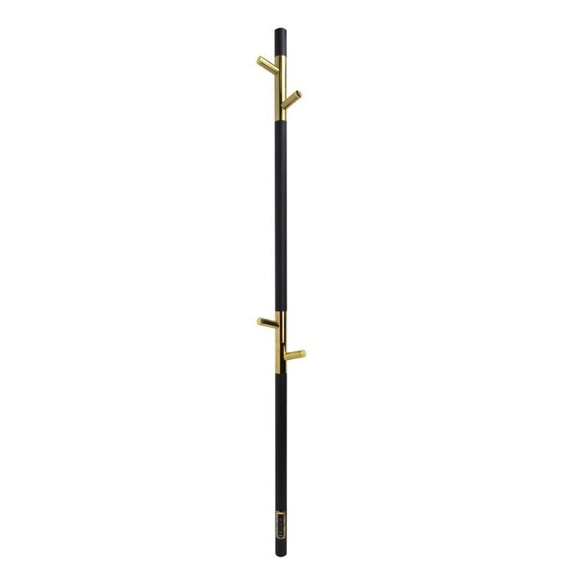 Håndklædetørrer L.15×140 - sort/guld, Premium