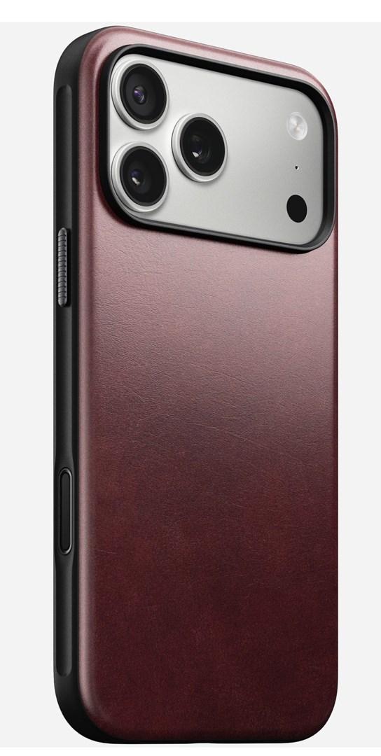 Nomad Modern Leather Case mobiltelefon etui 17,5 cm (6.9") Cover Bourgogne