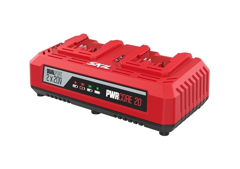 SKIL dobbeltoplader 2×20V MAX (18V) - PWRCore 20 billede