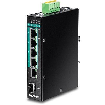 TRENDnet TI-PG541i industriel switch - 6-port Gigabit, administrerbar L2+ med PoE+, metalhus billede