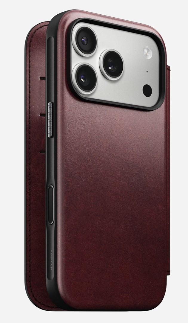 Nomad - Modern Leather Folio - iPhone 17 Pro | Burgundy | Horween